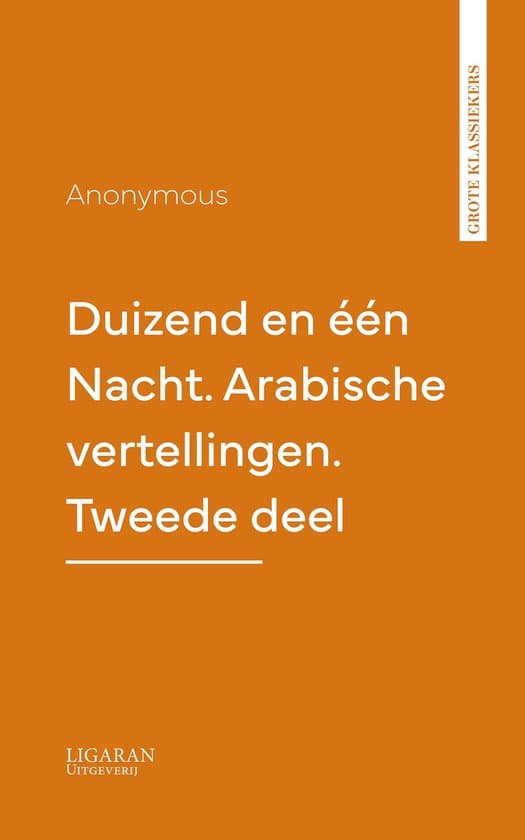 Omslag van Duizend en één Nacht. Arabische vertellingen. Tweede deel
