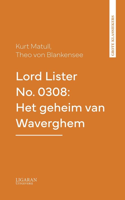 Omslag van Lord Lister No. 0308: Het geheim van Waverghem