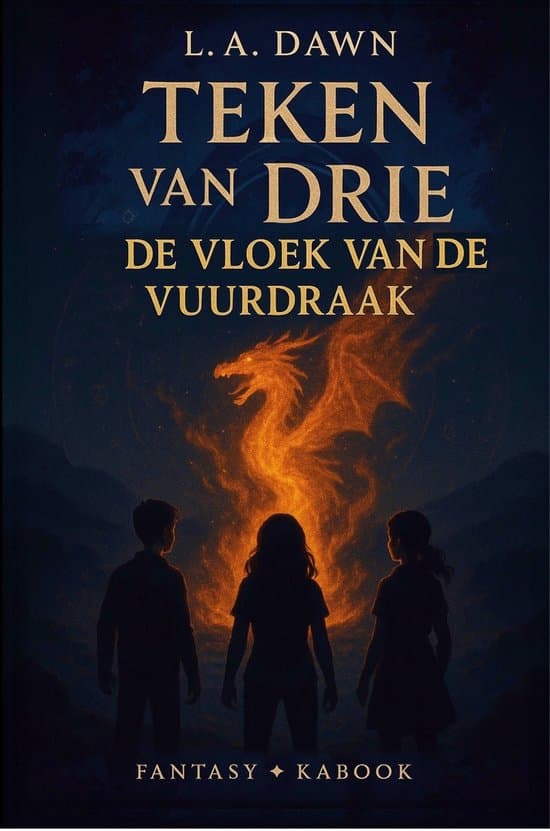 Omslag van Teken van Drie 4 - Teken van Drie en de vloek van de vuurdraak