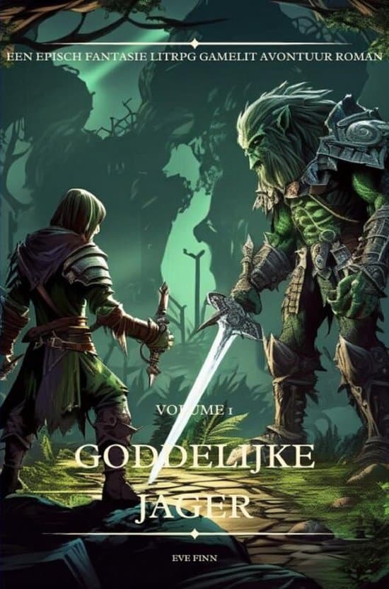 Omslag van Goddelijke Jager:Een Episch Fantasie LitRPG GameLit Avontuur Roman(Volume 1)