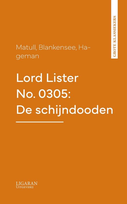 Omslag van Lord Lister No. 0305: De schijndooden